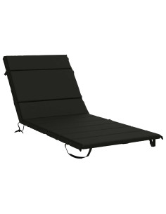 Cuscino per Lettino GEMERT 100% Poliestere Nero 200 x 80 x 3 cm