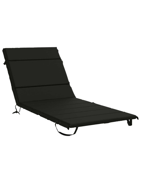 Cuscino per Lettino GEMERT 100% Poliestere Nero 200 x 80 x 3 cm