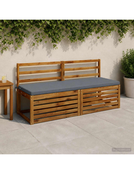 Cuscino per panchina SOEST 100% Poliestere Blu 140 x 50 x 5 cm