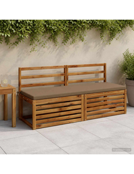 Cuscino per panchina SOEST 100% Poliestere Tortora