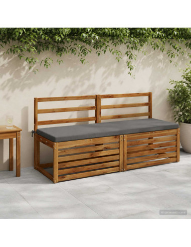Cuscino per panchina SOEST 100% Poliestere Grigio