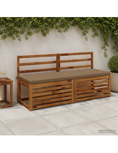 Cuscino per panchina SOEST 100% Poliestere Tortora