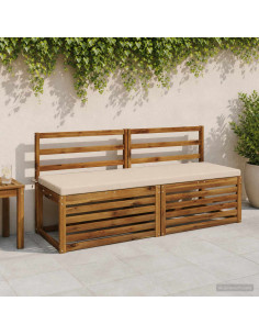Cuscino per panchina SOEST 100% Poliestere Crema