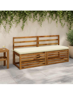 Cuscino per panchina SOEST 100% Poliestere Crema