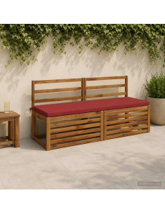 Cuscino per panchina SOEST 100% Poliestere Rosso