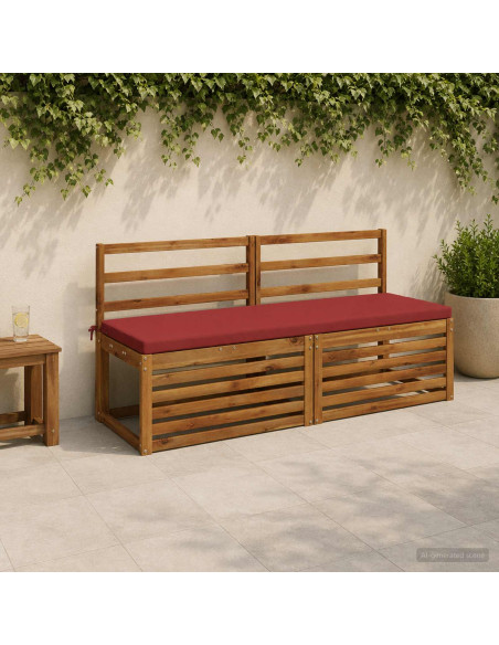 Cuscino per panchina SOEST 100% Poliestere Rosso