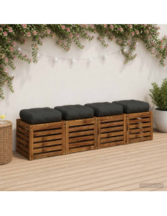 Cuscini per Sedia in 4 Pezzi VIANEN 4 pcs 100% Poliestere