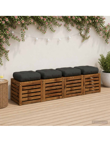 Cuscini per Sedia in 4 Pezzi VIANEN 4 pcs 100% Poliestere
