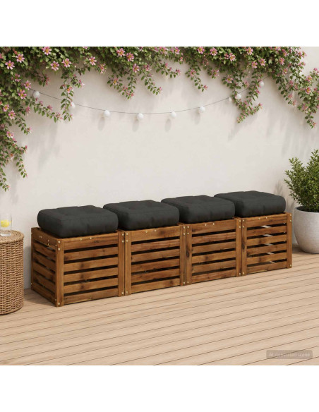 Cuscini per Sedia in 4 Pezzi VIANEN 4 pcs 100% Poliestere