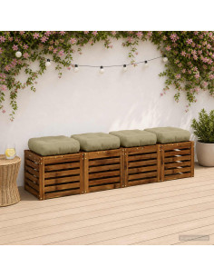 Cuscini per Sedia in 4 Pezzi VIANEN 4 pcs 100% Poliestere