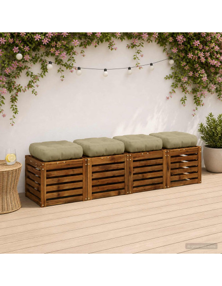 Cuscini per Sedia in 4 Pezzi VIANEN 4 pcs 100% Poliestere