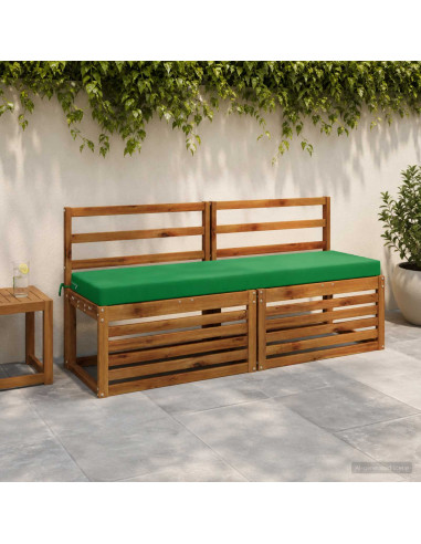 Cuscini per Panchina a 2 Pezzi SOEST 2 pz 100% Poliestere Verde