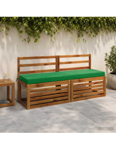 Cuscini per Panchina a 2 Pezzi SOEST 2 pz 100% Poliestere Verde 2
