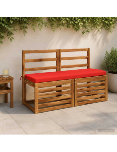 Cuscino per panchina SOEST 100% Poliestere Rosso