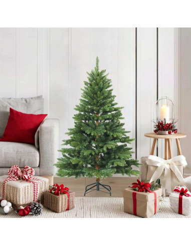 Albero di Natale Artificiale con Rami Pieghevoli Verde 120 cm