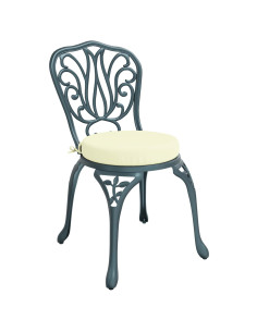 Cuscini per Sedia in 4 Pezzi SOEST 4 pz 100% Poliestere Crema 2