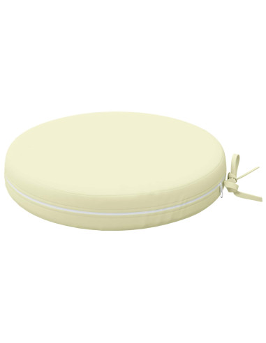 Cuscini per Sedia in 4 Pezzi SOEST 4 pz 100% Poliestere Crema