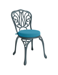 Cuscini per Sedia in 4 Pezzi SOEST 4 pz 100% Poliestere Azzurro 2