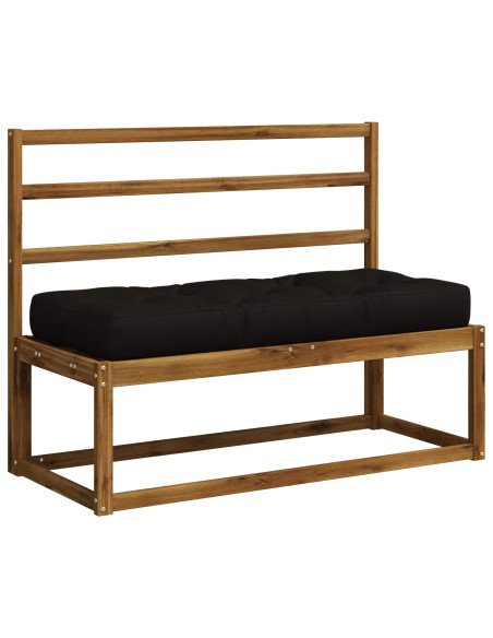 Cuscino per Pallet VIANEN 100% Poliestere Nero 120 x 40 x 12 cm