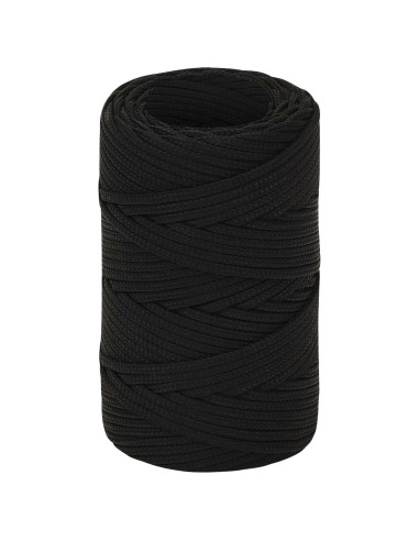 Corda multiuso 2 mm 100 m Nero Poliestere 50 kg Carico massimo