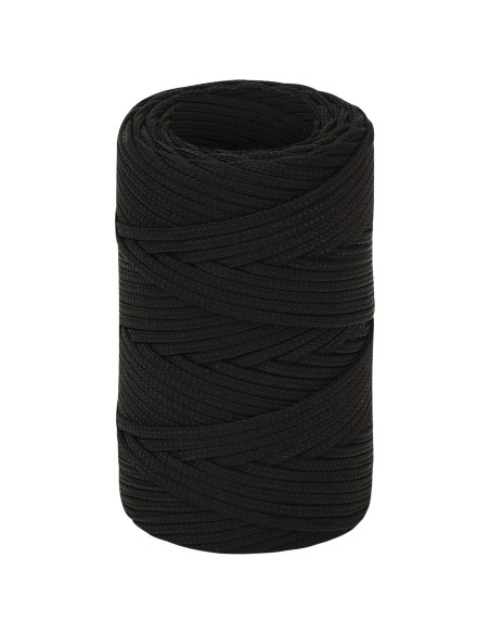 Corda multiuso 2 mm 100 m Nero Poliestere 50 kg Carico massimo