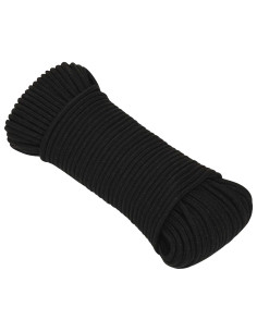 Corda multiuso 5 mm 100 m Nero Poliestere 300 kg Carico massimo