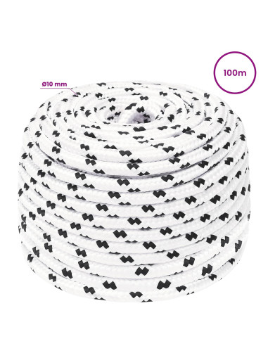 Corda multiuso 10 mm 100 m Bianco Poliestere