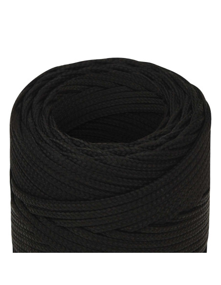 Corda multiuso 2 mm 100 m Nero Poliestere 50 kg Carico massimo