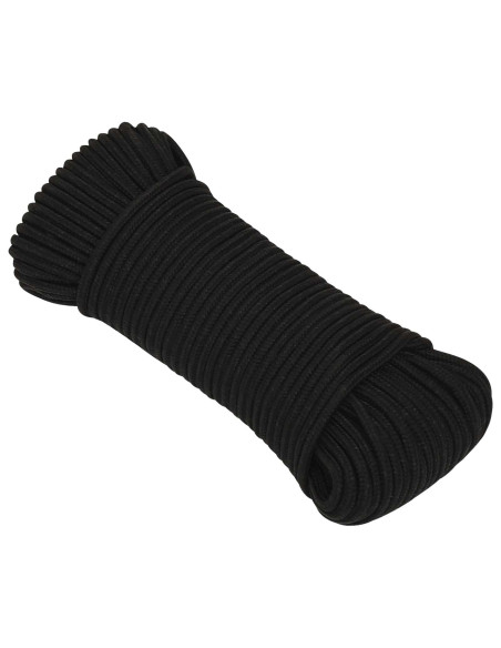 Corda multiuso 5 mm 25 m Nero Poliestere 300 kg Carico massimo