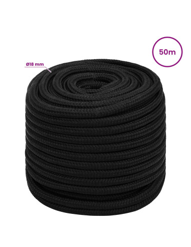 Corda multiuso 18 mm 50 m Nero Poliestere
