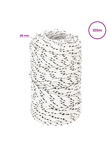 Corda multiuso 2 mm 100 m Bianco Poliestere