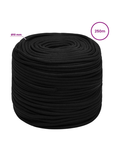 Corda multiuso 10 mm 250 m Nero Poliestere