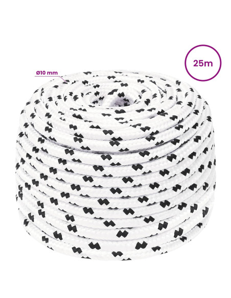 Corda multiuso 10 mm 25 m Bianco Poliestere