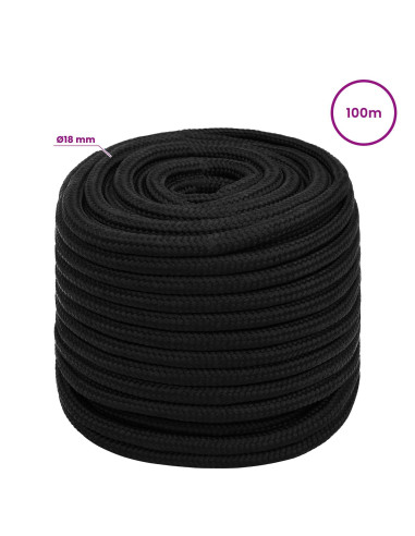Corda multiuso 18 mm 100 m Nero Poliestere