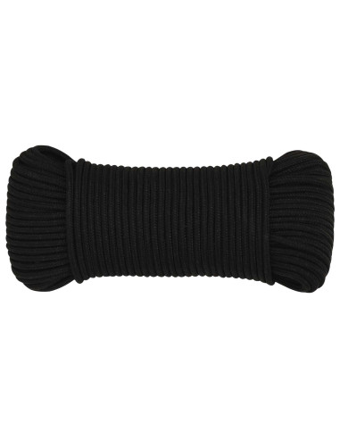 Corda multiuso 5 mm 100 m Nero Poliestere 300 kg Carico massimo