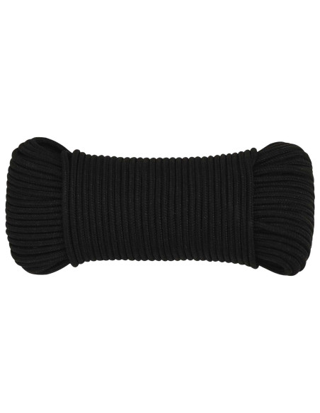 Corda multiuso 5 mm 100 m Nero Poliestere 300 kg Carico massimo
