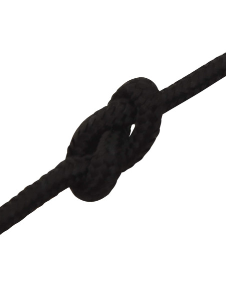 Corda multiuso 5 mm 100 m Nero Poliestere 300 kg Carico massimo