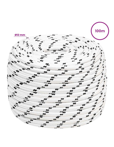 Corda multiuso 12 mm 100 m Bianco Poliestere