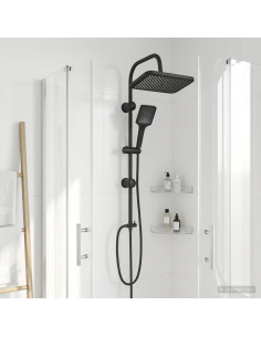 Sistema doccia con soffione Nero 48 x 30 x 100 cm Acciaio Inox