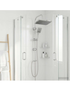 Sistema doccia con soffione Cromato Acciaio Inox
