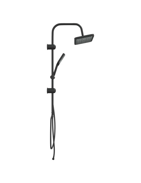 Sistema doccia con soffione Nero 48 x 30 x 100 cm Acciaio Inox