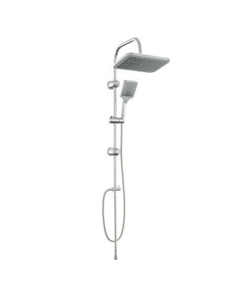 Sistema doccia con soffione Cromato Acciaio Inox