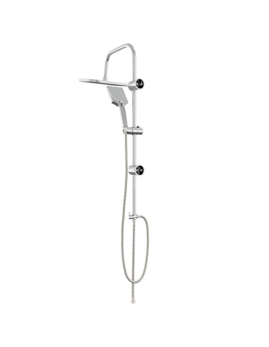 Sistema doccia con soffione Cromato Acciaio Inox