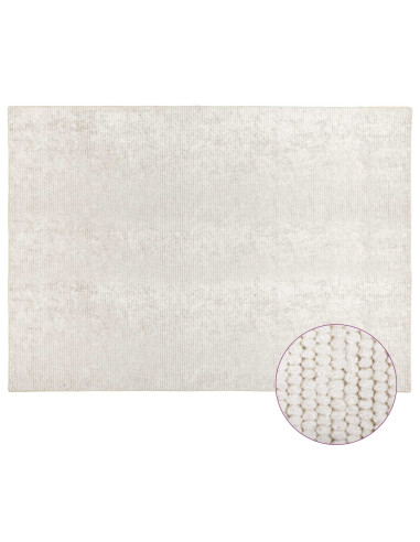 Tappeto Crema 300 x 400 cm 100% Poliestere 3 mm Lavabile