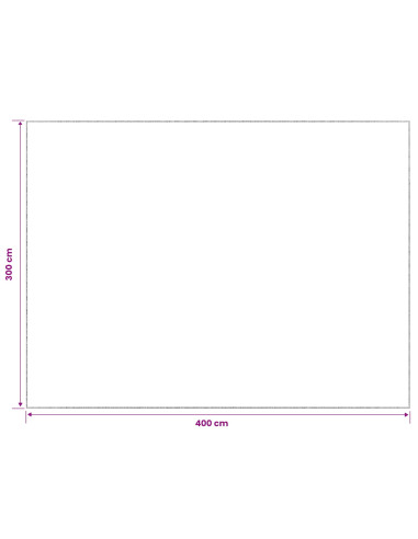Tappeto Crema 300 x 400 cm 100% Poliestere 3 mm Lavabile