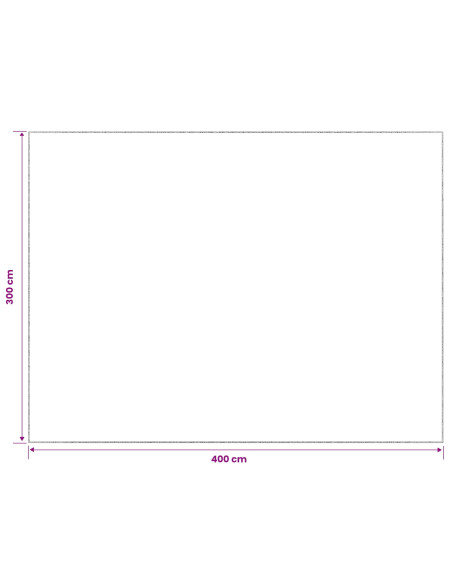 Tappeto Crema 300 x 400 cm 100% Poliestere 3 mm Lavabile
