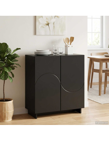 Credenza Nero 67 x 34,5 x 75 cm Legno ingegnerizzato