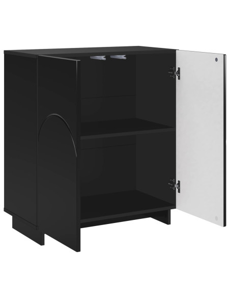 Credenza Nero 67 x 34,5 x 75 cm Legno ingegnerizzato