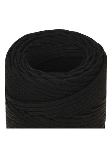 Corda multiuso 2 mm 250 m Nero Poliestere 50 kg Carico massimo