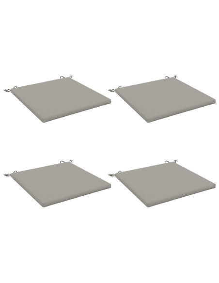 Cuscini per Sedia in 4 Pezzi SOEST 4 pz 100% Poliestere Grigio